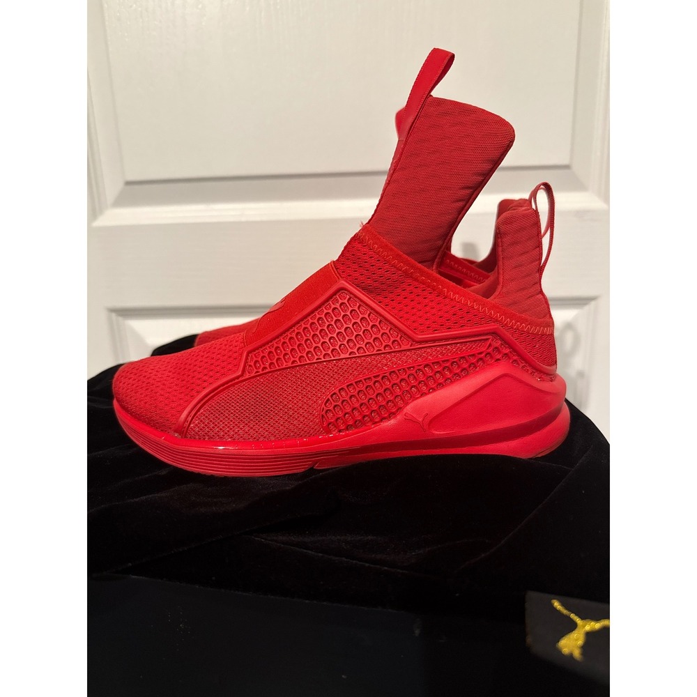 Puma Fenty by Rihanna Red High Top Sneaker Shoes, Women's Athletic Shoes